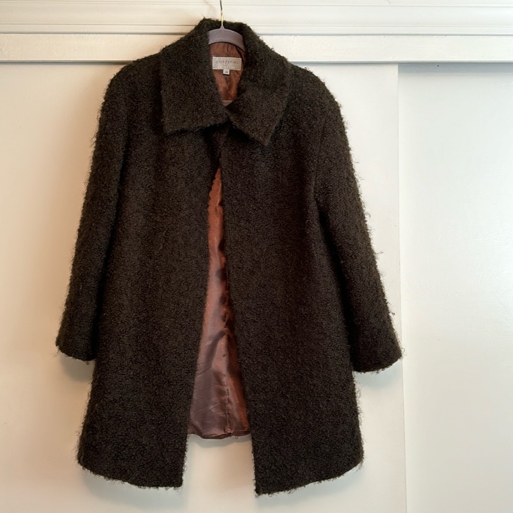 Cortefiel mohair blend Midi Over Coat Dress Coat